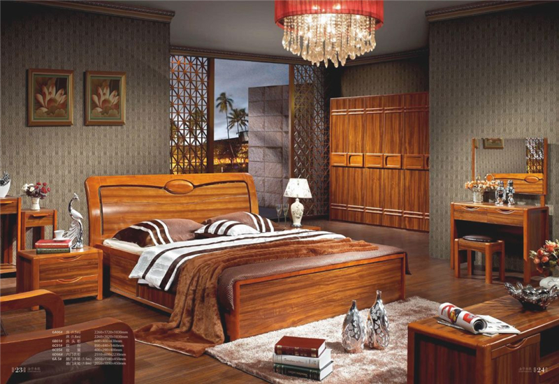 红木家具打造成的卧室
